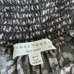 Final Touch super stylish Midi skirt in black/gray cheetah print